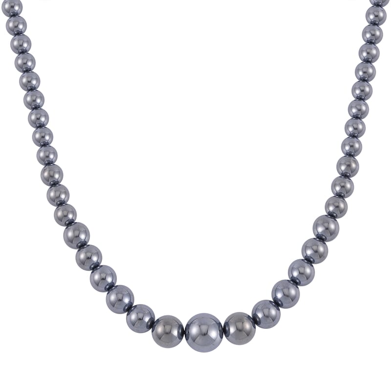 Beads Necklace, Terahertz Beads Necklace, Graduation Necklace, Sterling Silver Necklace For Women, Princess Length Necklace, with Magnetic Lock Necklace 182.50 ctw