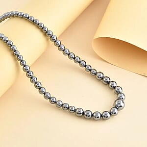 Beads Necklace, Terahertz Beads Necklace, Graduation Necklace, Sterling Silver Necklace For Women, Princess Length Necklace, with Magnetic Lock Necklace 182.50 ctw