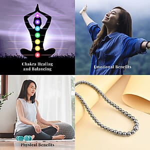 Beads Necklace, Terahertz Beads Necklace, Graduation Necklace, Sterling Silver Necklace For Women, Princess Length Necklace, with Magnetic Lock Necklace 182.50 ctw