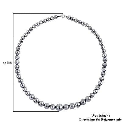 Beads Necklace, Terahertz Beads Necklace, Graduation Necklace, Sterling Silver Necklace For Women, Princess Length Necklace, with Magnetic Lock Necklace 182.50 ctw
