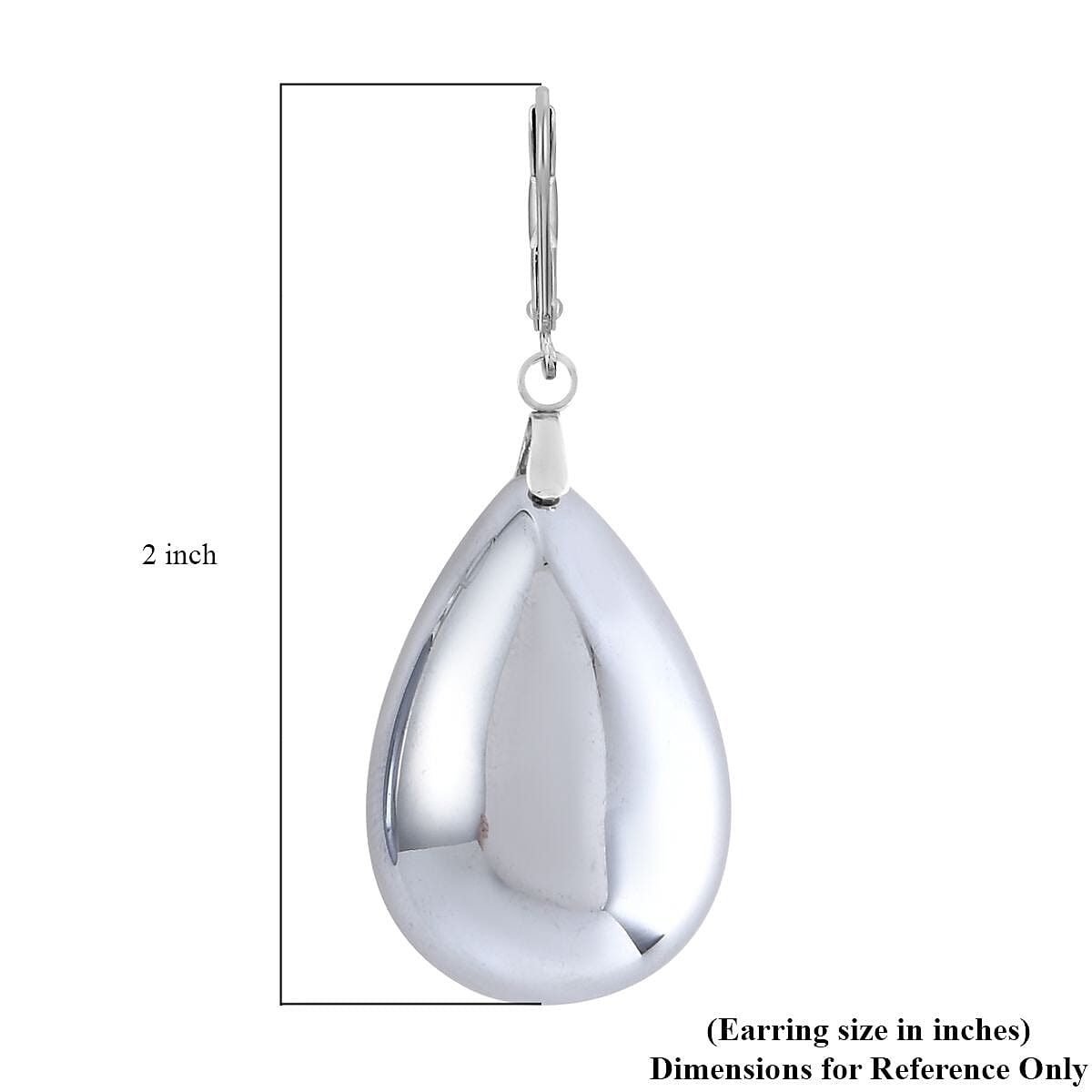 Terahertz Pear Shape Earrings in Stainless Steel 57.50 ctw