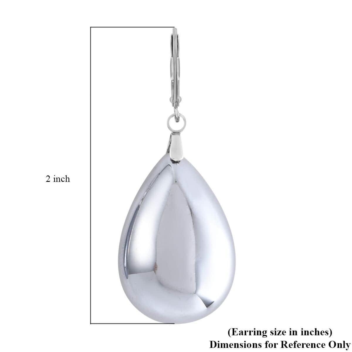 Terahertz Pear Shape Earrings in Stainless Steel 57.50 ctw image number 4