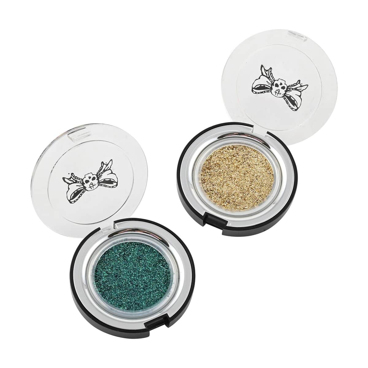 Closeout Tattoo Junkee Set of 2 Hair and Body Glitter-Teal and Golden image number 1