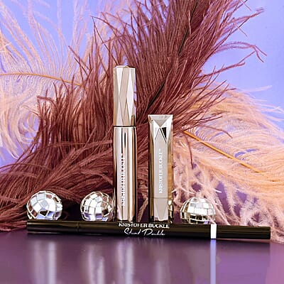 Closeout Kristofer Buckle Set of 3 Mascara, Liquid Eyeliner + Corrector, and Longwear Lipstick