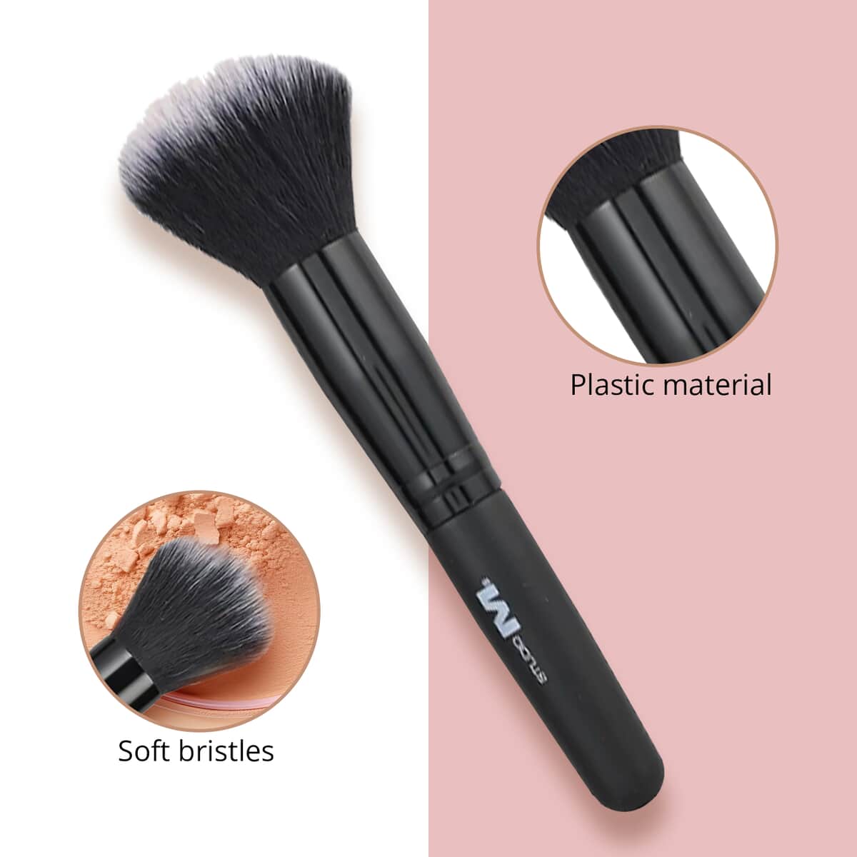 Closeout Studio M Set of 3 Makeup Brushes (Powder, Total Face, Foundation Brush) image number 3