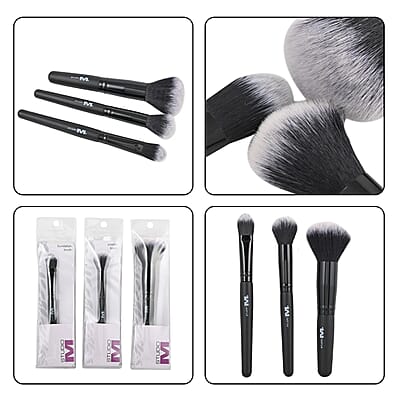 Closeout Studio M Set of 3 Makeup Brushes (Powder, Total Face, Foundation Brush)