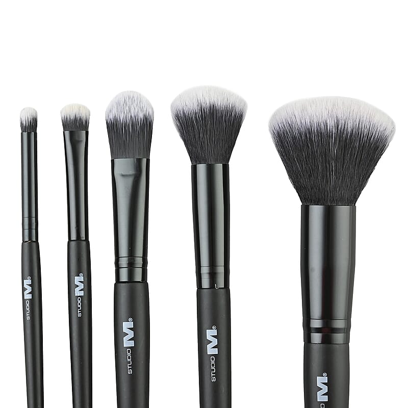 Closeout Studio M Set of 5 Makeup Brushes (Powder, Total Face, Foundation, Eye Crease, and Eyeshadow)