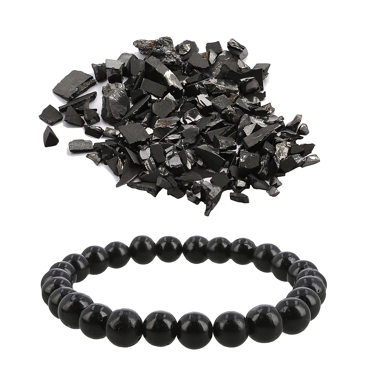 Homesmart Multi Color Floral Printed Copper Bottle with Shungite Infuser (32 Oz) and Shungite Beaded Stretch Bracelet , Shungite Bottle , Portable Reusable Copper Water Bottle image number 7