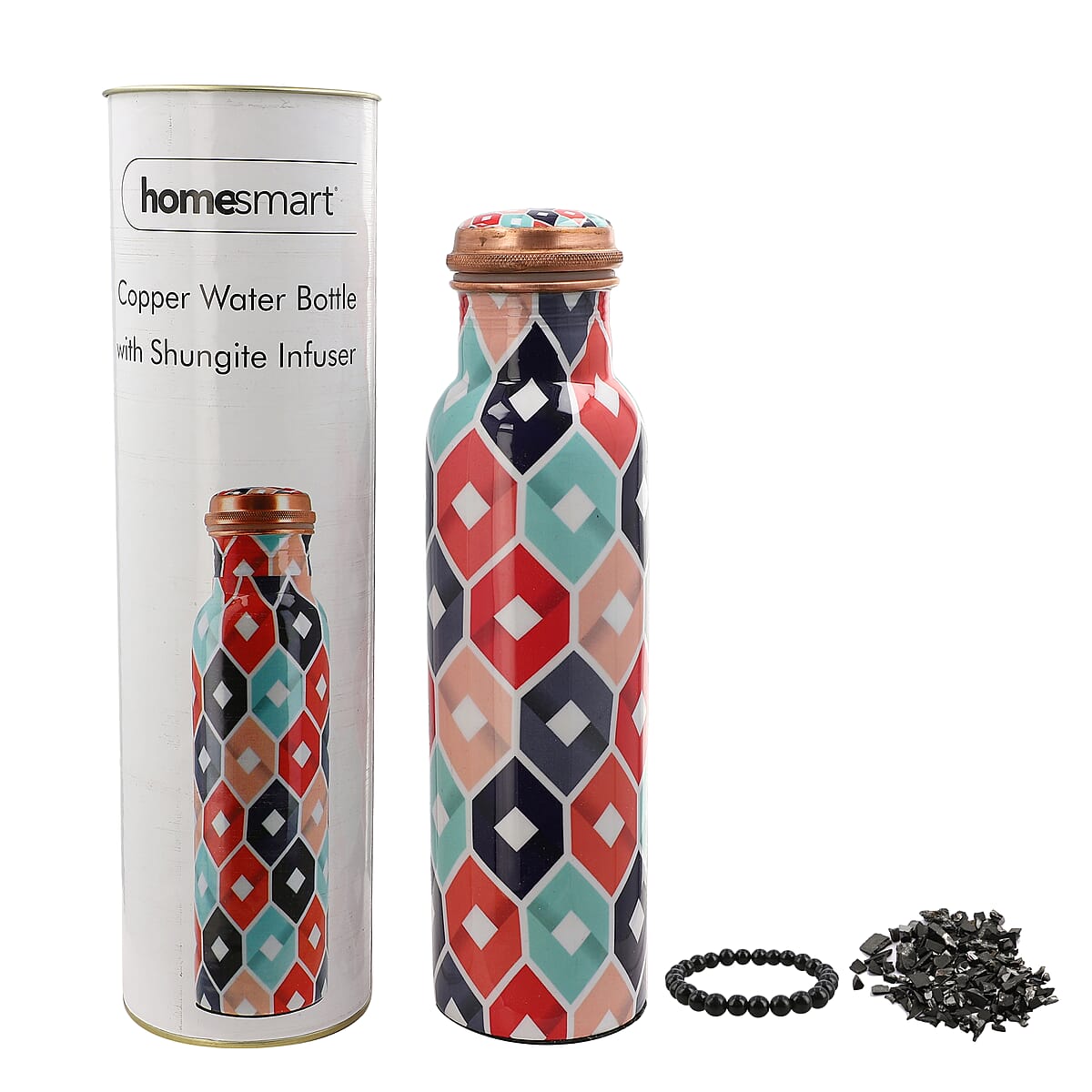 Buy Homesmart Light Blue Butterfly Printed Solid Copper Bottle with  Shungite and Copper Infuser 33.81 oz, Copper Water Bottle, Infused Bottle, Infuser  Water Bottle, Water Infuser at ShopLC.