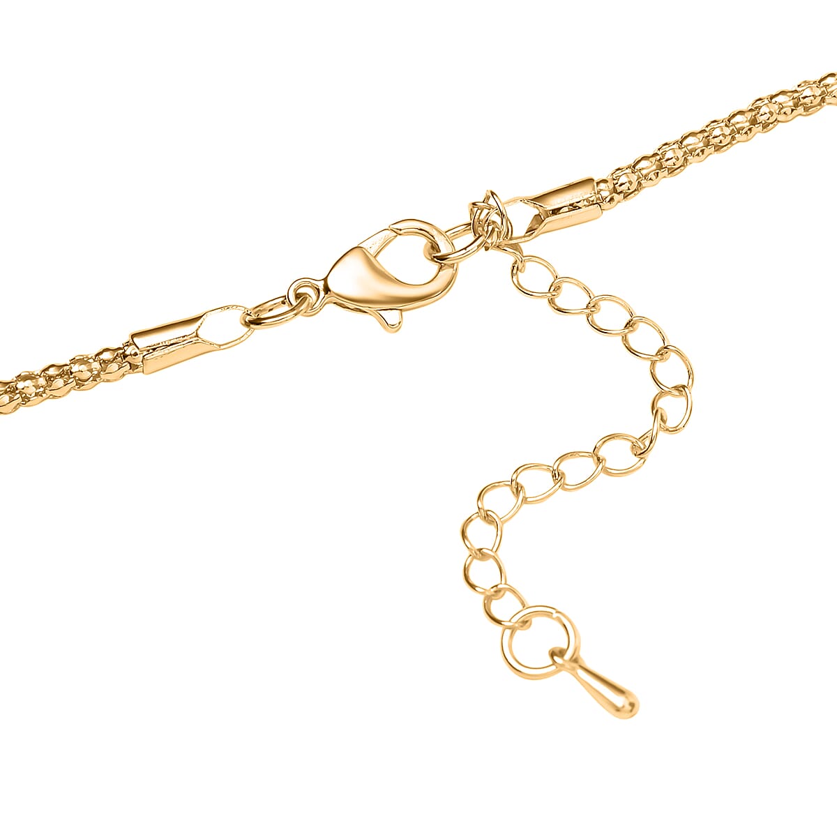 Lab Created White Cat's Eye, White and Black Austrian Crystal Dolphin Necklace in Goldtone 29-31 Inches image number 5