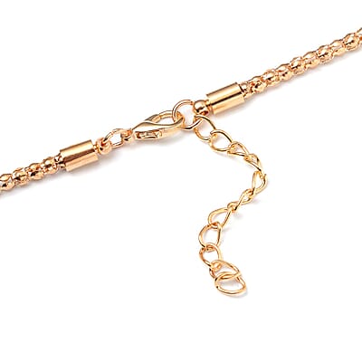Multi Glass and Austrian Crystal Flower Necklace 29-31 Inches in Goldtone
