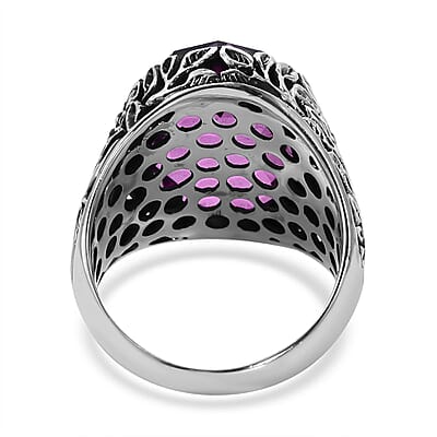 Bali Legacy African Lilac Quartz (Triplet) Butterfly Ring in Sterling Silver (Size 10.0) 20.75 ctw