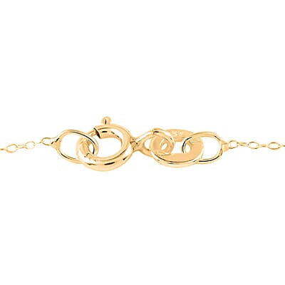14K Yellow Gold Over Sterling Silver Textured Cross Necklace 18 Inches 2.65 Grams