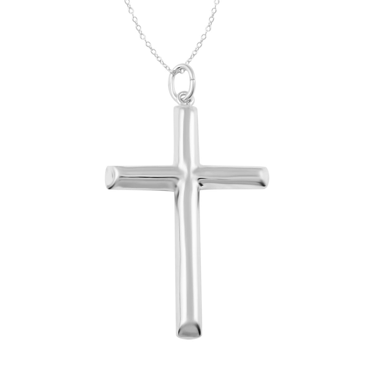 Sterling Silver Classic Cross Necklace 18 Inches 2.80 Grams image number 0