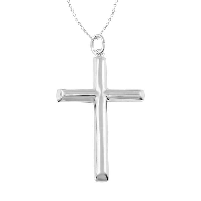 Sterling Silver Classic Cross Necklace 18 Inches 2.80 Grams