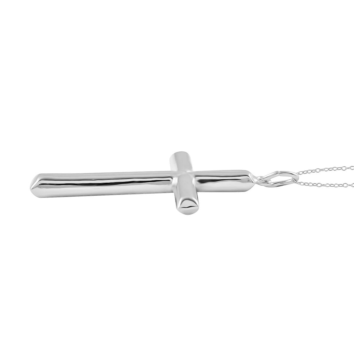 Sterling Silver Classic Cross Necklace 18 Inches 2.80 Grams image number 3