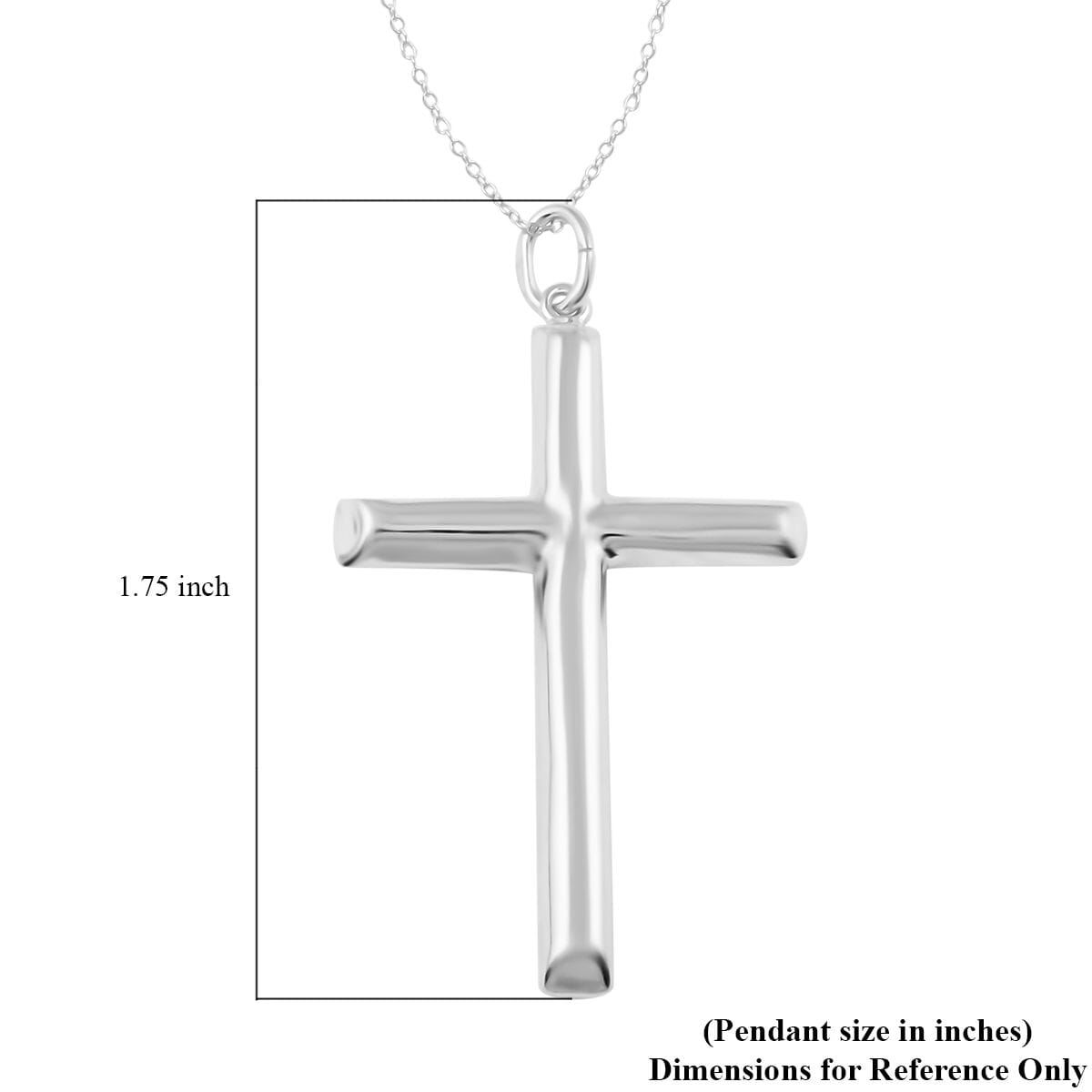 Sterling Silver Classic Cross Necklace 18 Inches 2.80 Grams image number 5