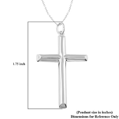 Sterling Silver Classic Cross Necklace 18 Inches 2.80 Grams