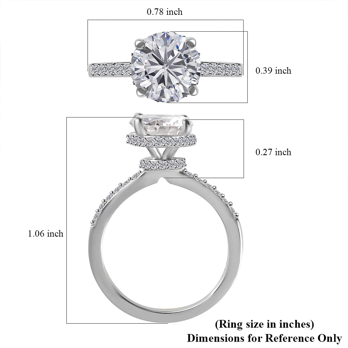 Moissanite Ring, Heart And Arrow Cut Moissanite , Sterling Silver Ring, Fashion Ring For Women, Jewelry For Her 2.15 ctw (Size 8.0) image number 6