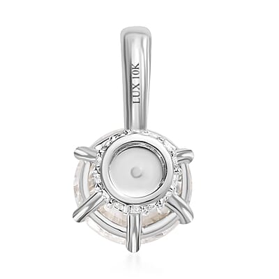 Luxoro 10K White Gold 100 Facets Moissanite Solitaire Pendant 1.80 ctw