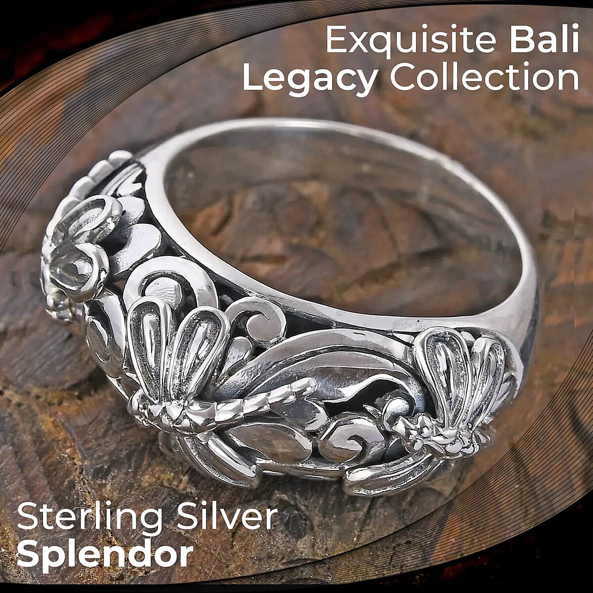 Bali Legacy Dragonfly Ring in Sterling Silver 8.25 Grams (Size 10.0) image number 1