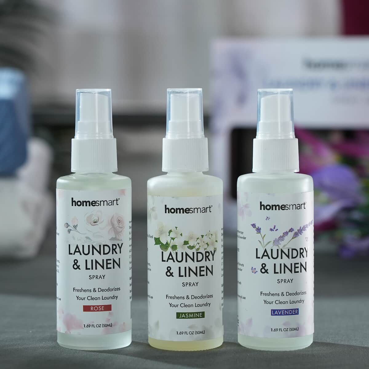 Value Buy Homesmart Set of 3 Pillow Spray Fragrance: Lavender, Rose, Jasmine - 50 ml image number 1