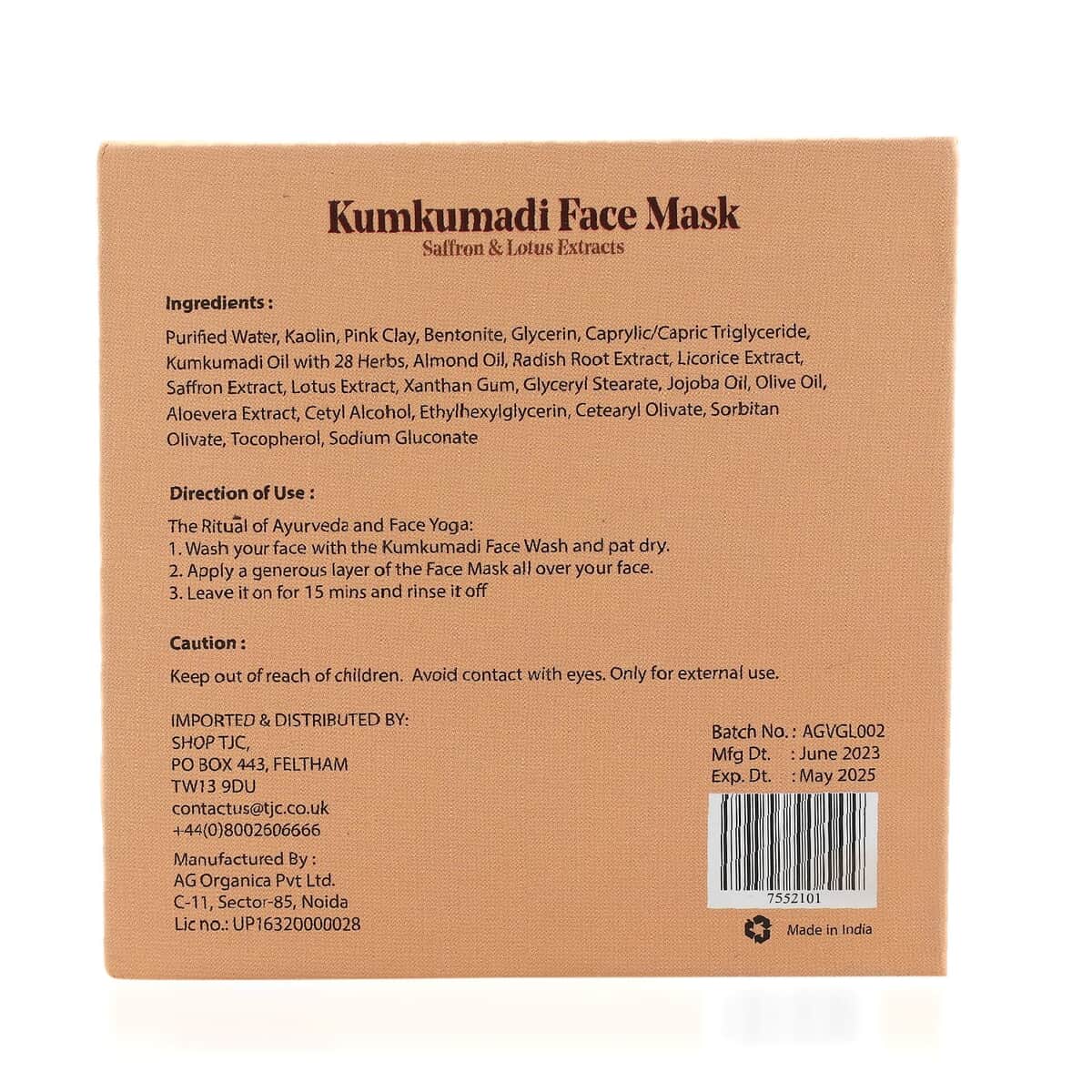 Bargain Deal Kumkumadi Face Mask with Saffron & Lotus Extracts 3.30oz image number 8