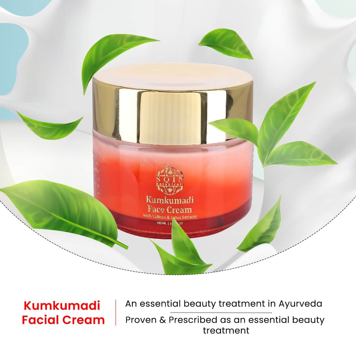 Bargain Deal Kumkumadi Face Cream with Saffron & Lotus Extracts 3.30oz image number 3