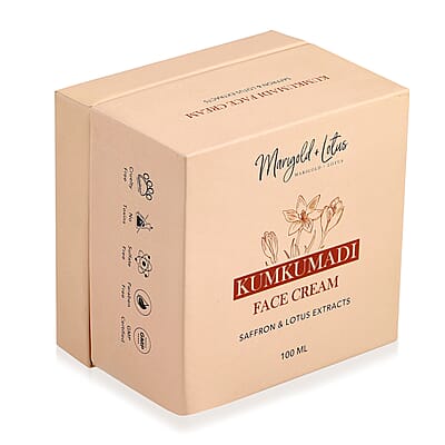 Marigold and Lotus Kumkumadi Face Cream with Saffron & Lotus Extracts 3.30oz