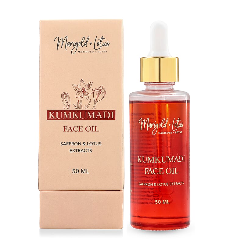 Marigold and Lotus Kumkumadi Face Oil with Saffron & Lotus Extracts 1.67oz