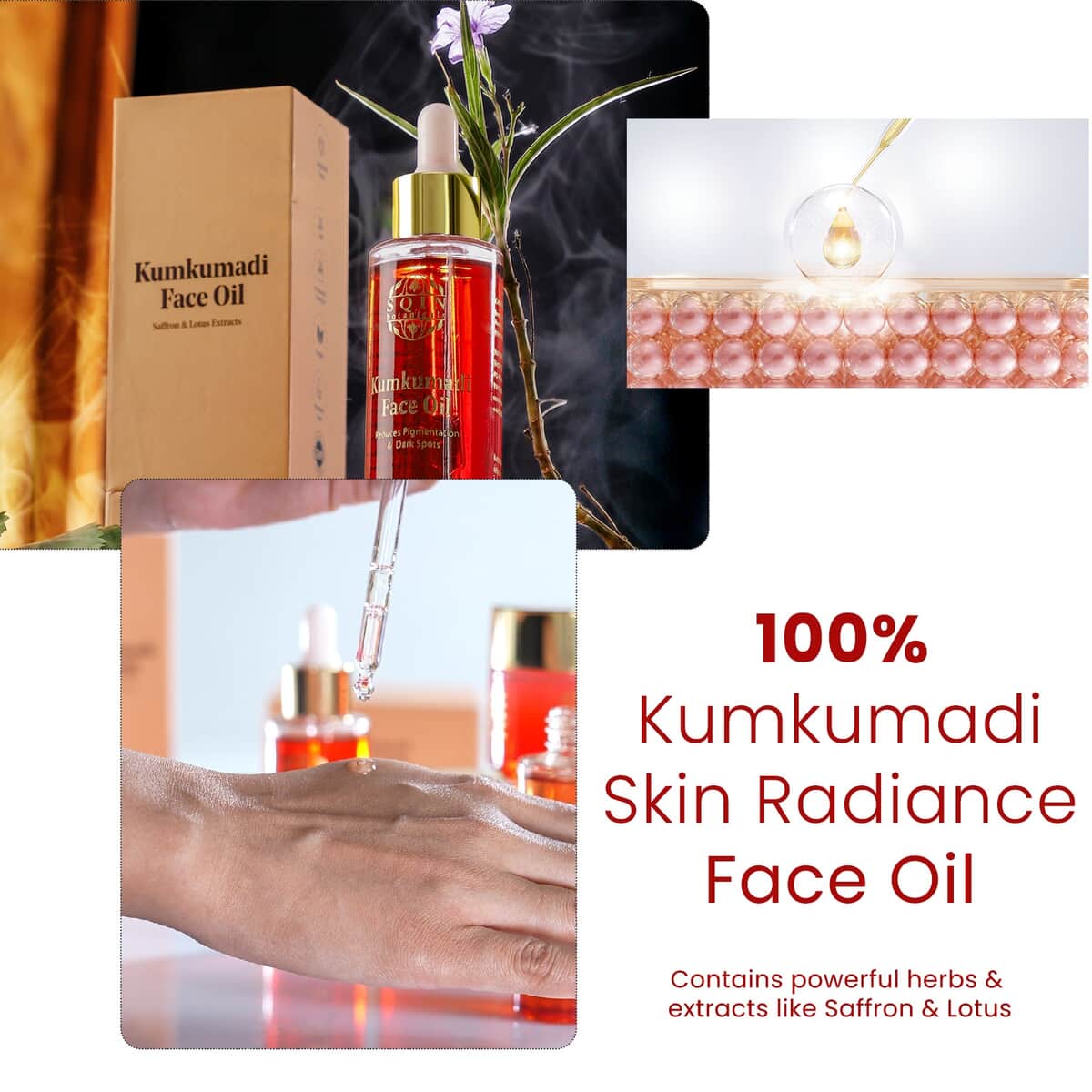 Bargain Deal Kumkumadi Face Oil with Saffron & Lotus Extracts 1.67oz image number 4