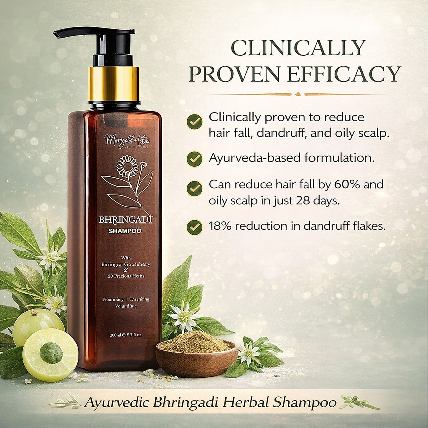 Marigold + Lotus Bringadi Shampoo Volume 6.7oz