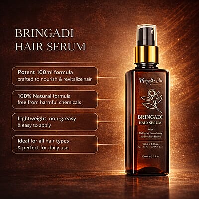 Marigold & Lotus Bhringadi Hair Serum Volume 3.3oz
