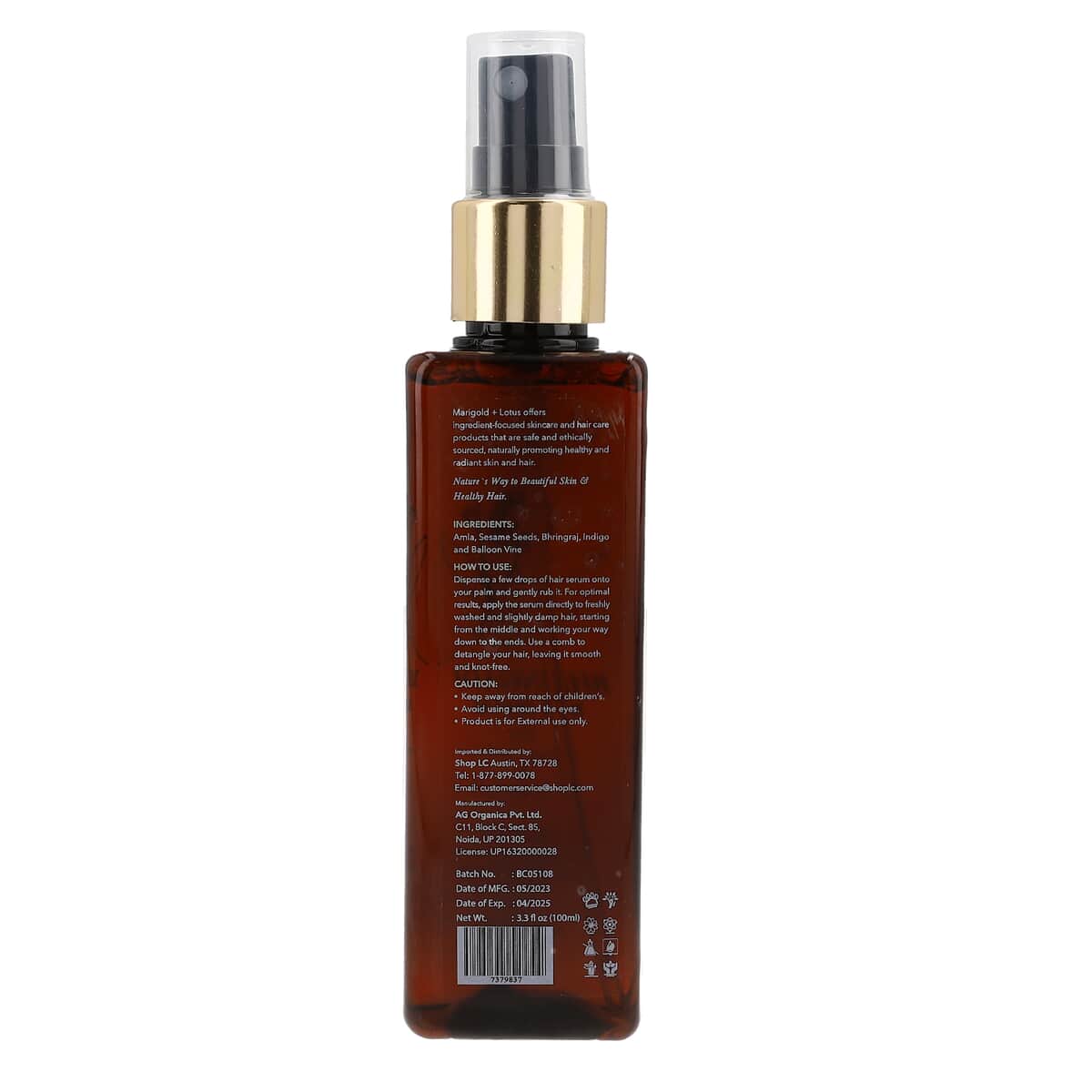 Marigold + Lotus Bhringadi Hair Serum Volume 3.3oz image number 3