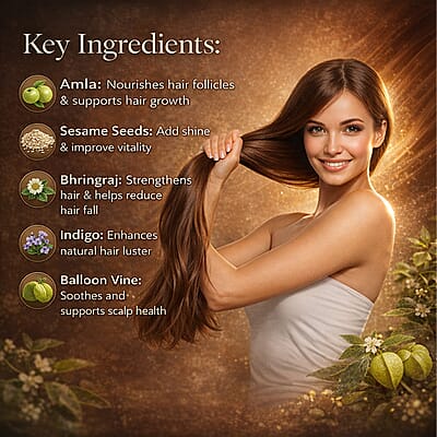 Marigold & Lotus Bhringadi Hair Serum Volume 3.3oz