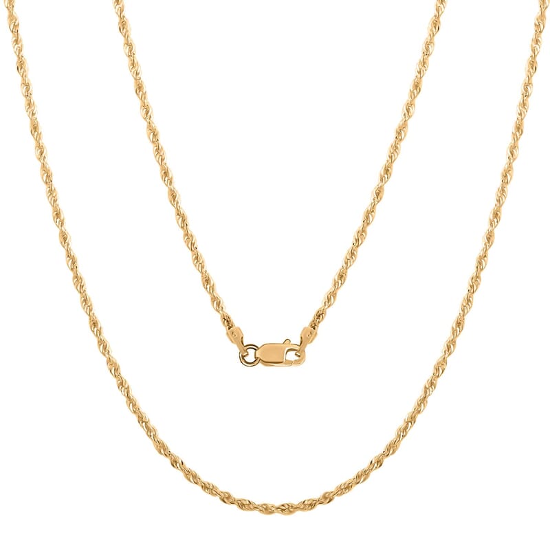 Ankur Treasure Chest 18K Yellow Gold 1.5mm Rope Necklace 22 Inches 2 Grams