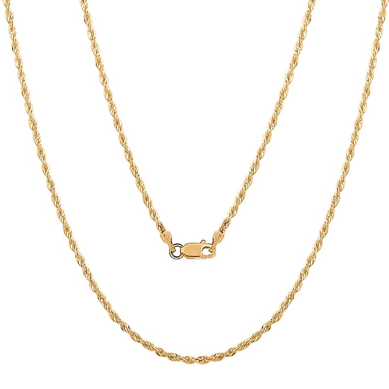 Ankur Treasure Chest 18K Yellow Gold 1.5mm Rope Necklace 22 Inches 2 Grams