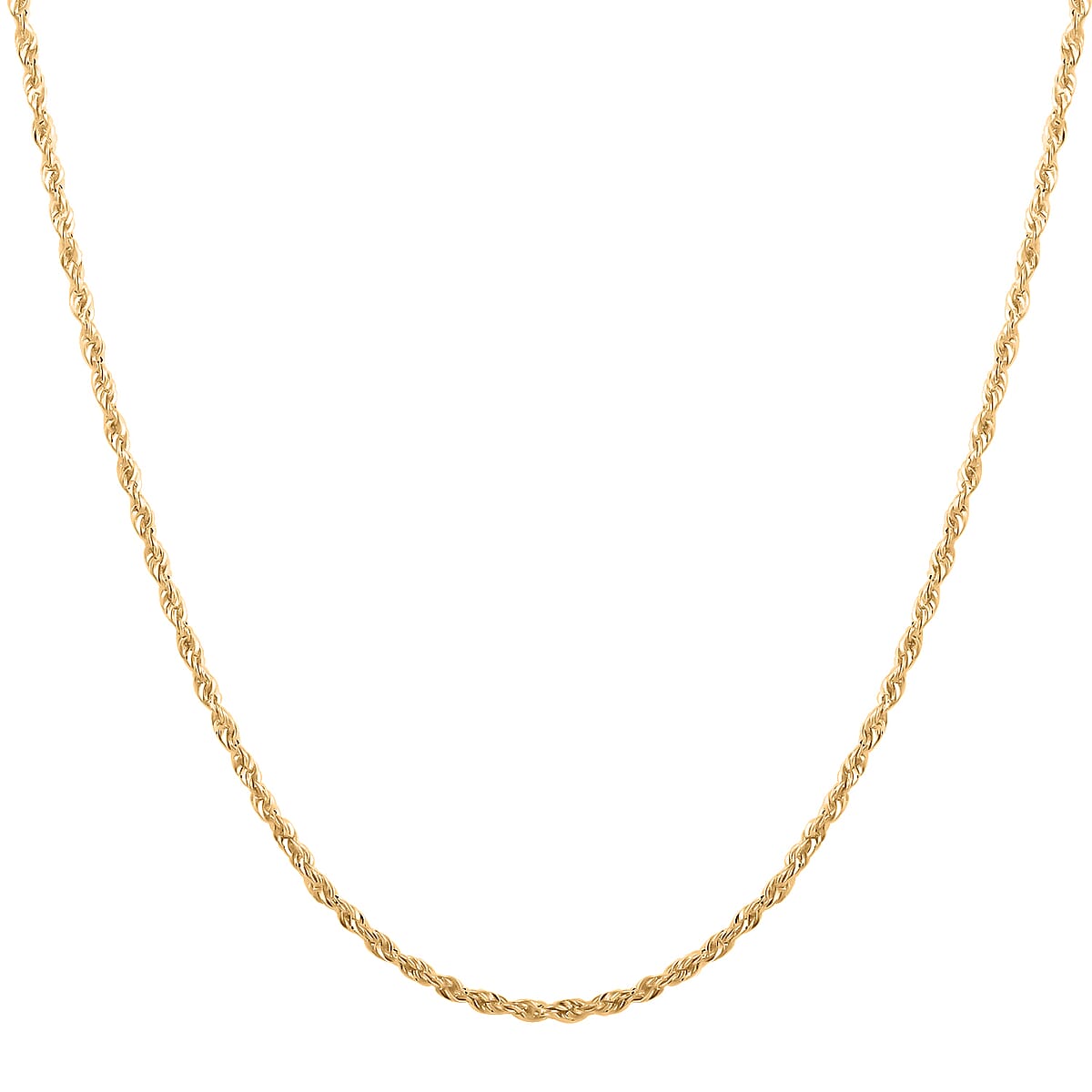 Ankur Treasure Chest 18K Yellow Gold 1.5mm Rope Necklace 22 Inches 2 Grams image number 3