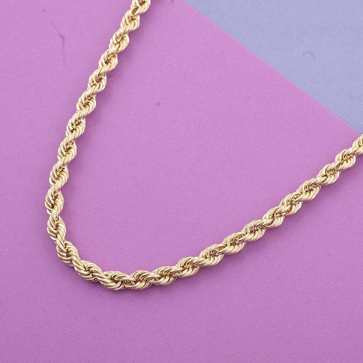 Ankur Treasure Chest 18K Yellow Gold 1.5mm Rope Necklace 24 Inches 2.1 Grams image number 1