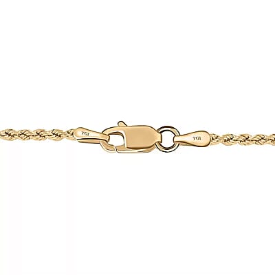 3mm Rope Bracelet in 10K Yellow Gold (7.50 In) 2.30 Grams