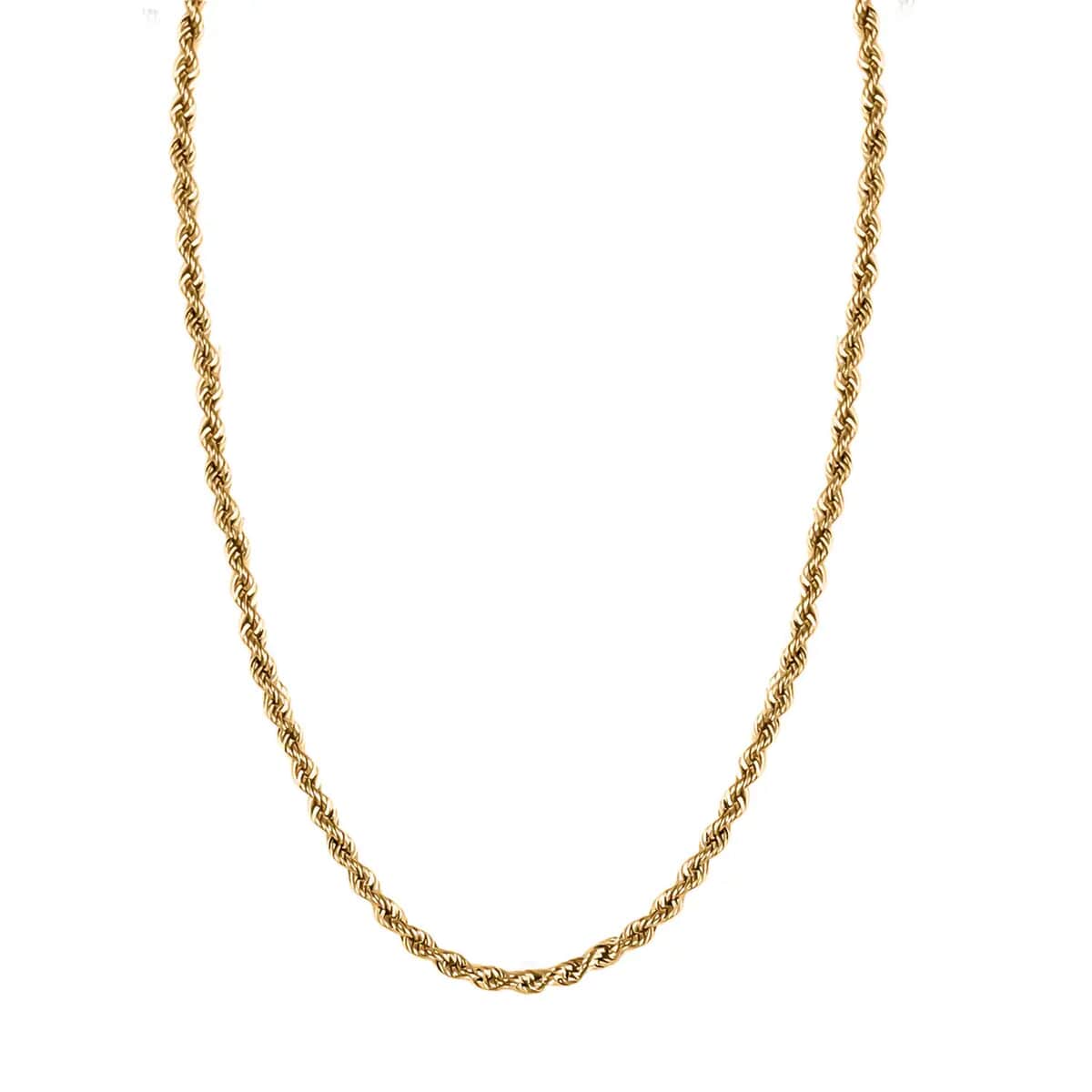 10K Yellow Gold 4mm Rope Necklace (24 Inches) (8 g) image number 0