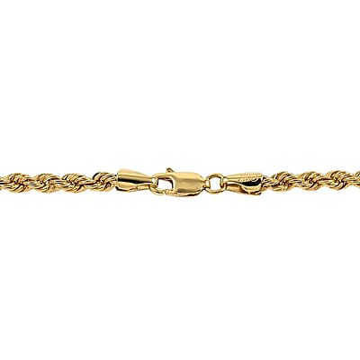 Rope Chain Necklace in 10K Yellow Gold, Gold Rope Necklace, 24 Inch Chain Necklace, Gold Chains For Her 7.65 Grams