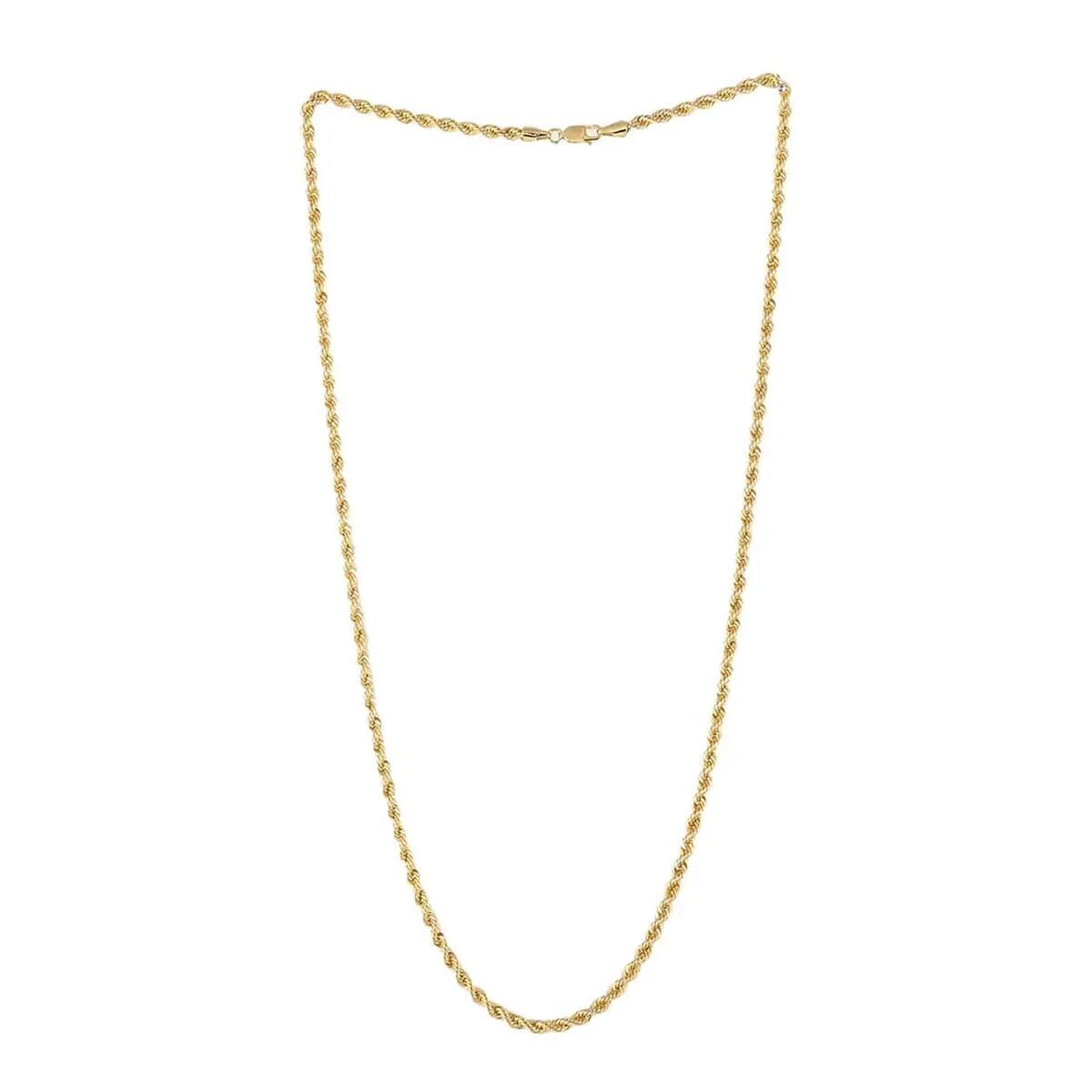 10K Yellow Gold 4mm Rope Necklace (24 Inches) (8 g) image number 5