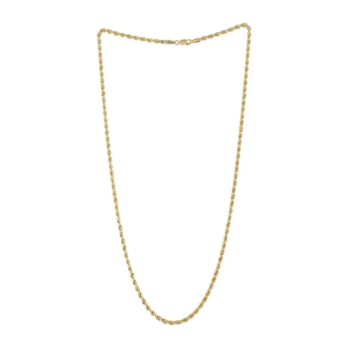 10K Yellow Gold Rope Chain Necklace, 26 Inch Necklace, Gold Jewelry 5.5mm 15.6 Grams image number 5