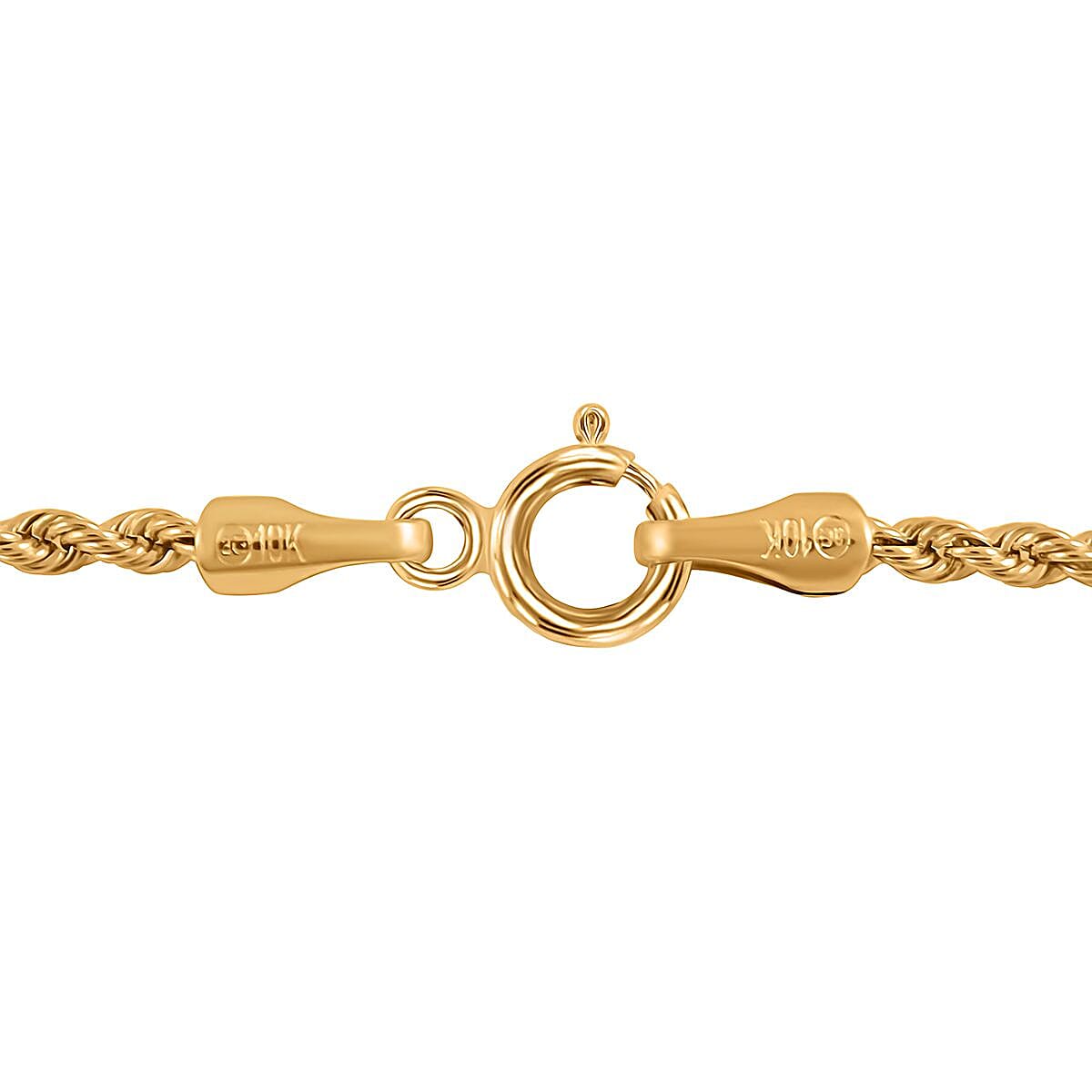 10K Yellow Gold 1.6mm Quint Rope Bracelet (7.00 In) 1.0 grams