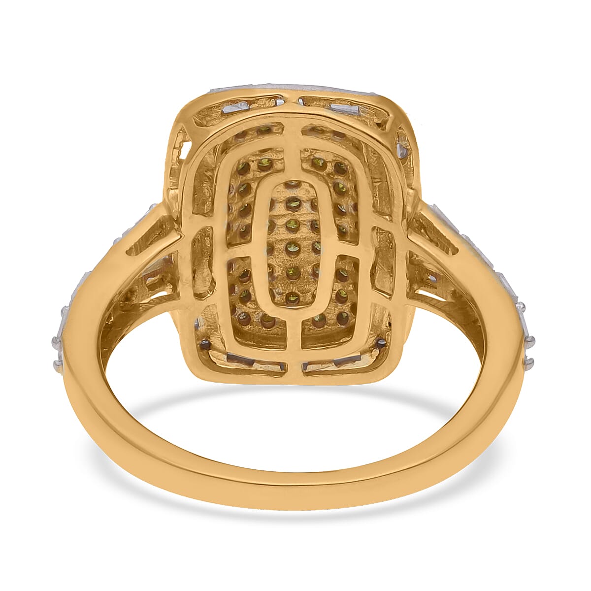 One Time Only Yellow Diamond (IR), Diamond Ring in Vermeil YG Over Sterling Silver 1.00 ctw