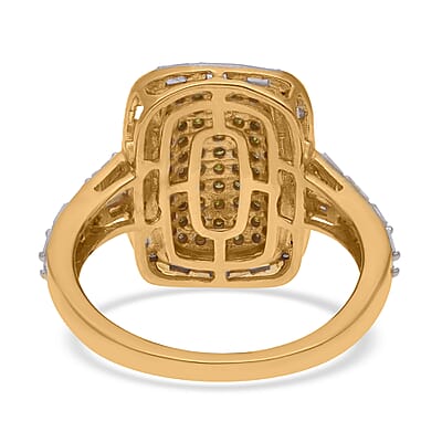 One Time Only Yellow Diamond (IR), Diamond Ring in Vermeil YG Over Sterling Silver 1.00 ctw