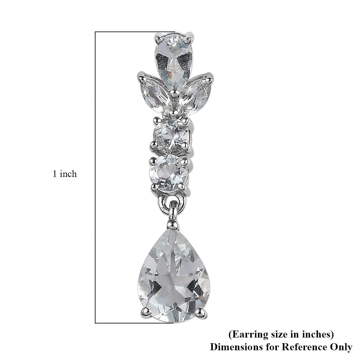 Premium Brazilian Goshenite Dangling Earrings in Platinum Over Sterling Silver 2.75 ctw