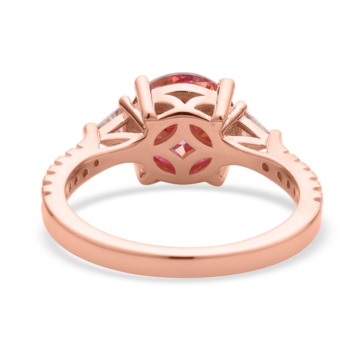 Pink and White Moissanite Ring in Vermeil Rose Gold Over Sterling Silver 2.75 ctw image number 4