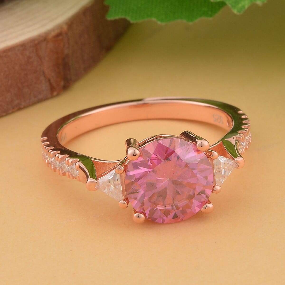 Pink and White Moissanite Ring in Vermeil Rose Gold Over Sterling Silver (Size 8.0) 2.75 ctw image number 1